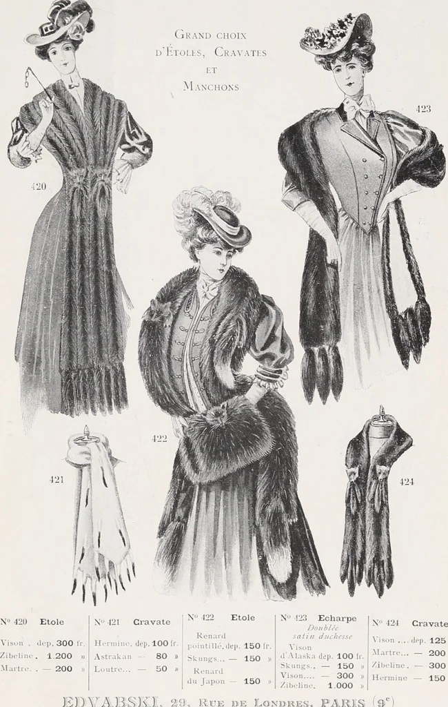 An illustration from Album de fourrures, 1906, leaf 17
