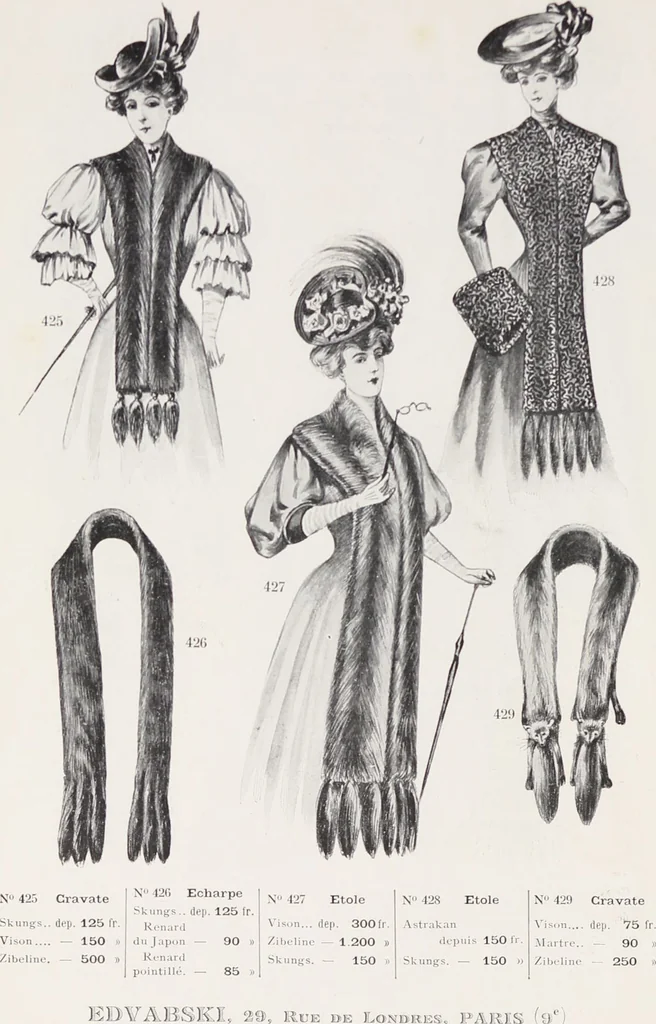 An illustration from Album de fourrures, 1906, leaf 18