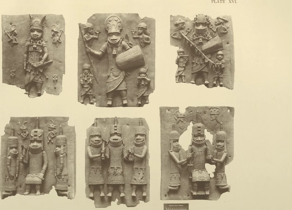 An illustration from Antiquities from the city of Benin and from other parts of West Africa in the British Museum / by Charles Hercules Read and Ormonde Maddock Dalton, 1899, leaf 100