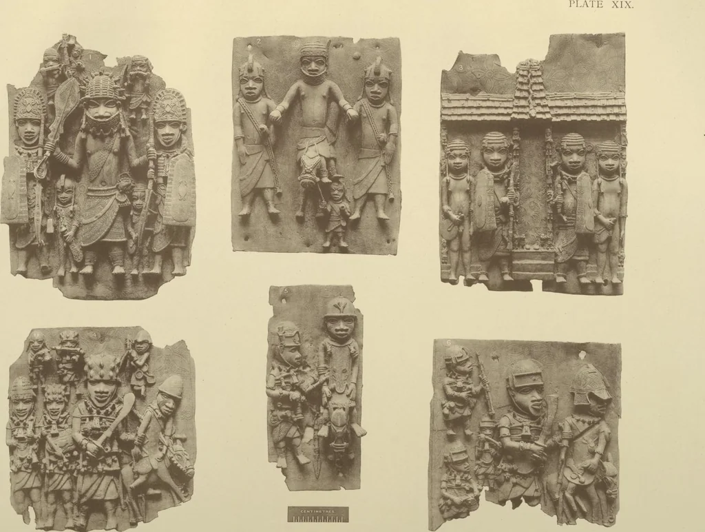 An illustration from Antiquities from the city of Benin and from other parts of West Africa in the British Museum / by Charles Hercules Read and Ormonde Maddock Dalton, 1899, leaf 106