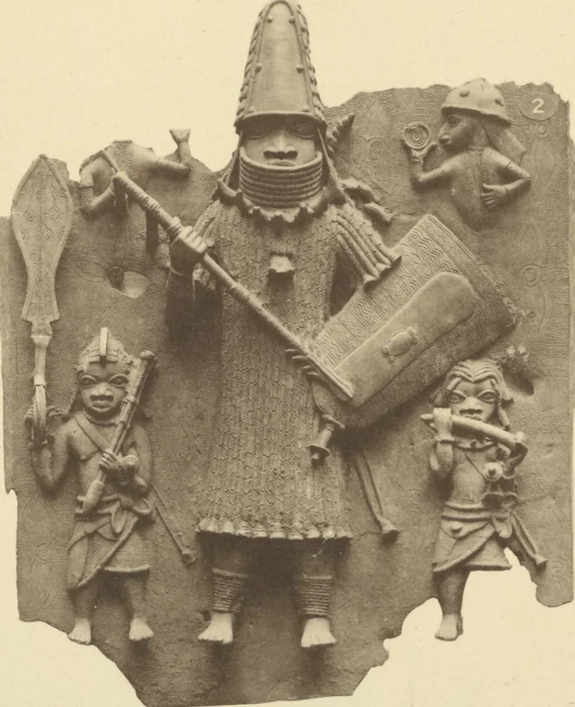 An illustration from Antiquities from the city of Benin and from other parts of West Africa in the British Museum / by Charles Hercules Read and Ormonde Maddock Dalton, 1899, leaf 110