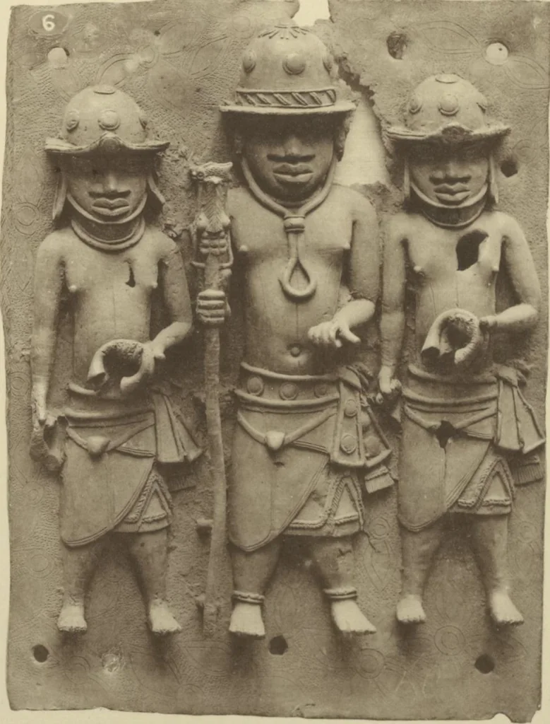 An illustration from Antiquities from the city of Benin and from other parts of West Africa in the British Museum / by Charles Hercules Read and Ormonde Maddock Dalton, 1899, leaf 110