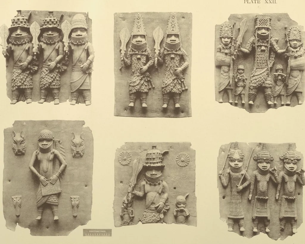 An illustration from Antiquities from the city of Benin and from other parts of West Africa in the British Museum / by Charles Hercules Read and Ormonde Maddock Dalton, 1899, leaf 112