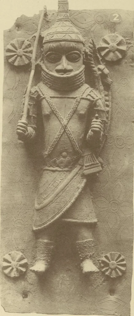 An illustration from Antiquities from the city of Benin and from other parts of West Africa in the British Museum / by Charles Hercules Read and Ormonde Maddock Dalton, 1899, leaf 120