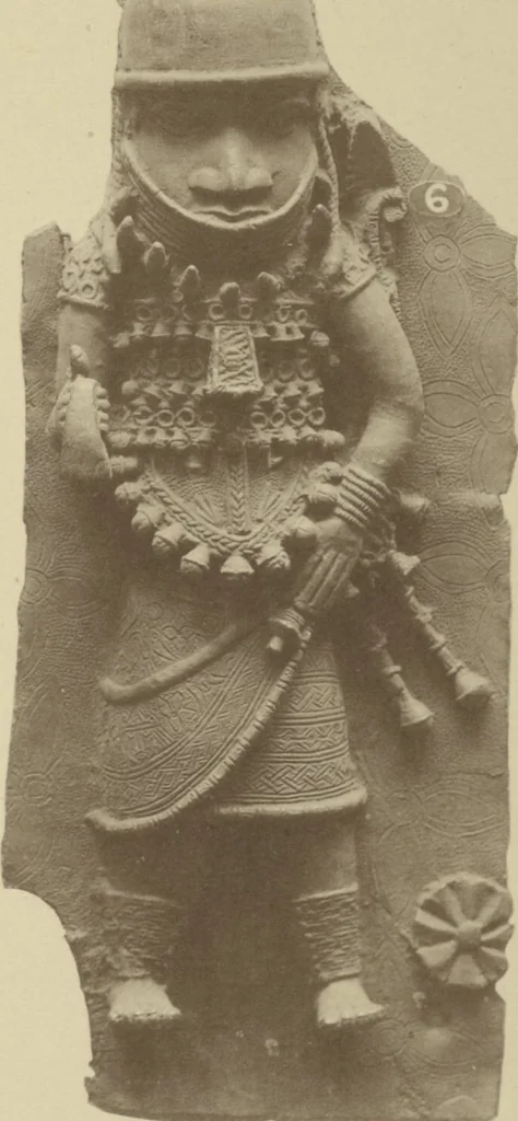 An illustration from Antiquities from the city of Benin and from other parts of West Africa in the British Museum / by Charles Hercules Read and Ormonde Maddock Dalton, 1899, leaf 120