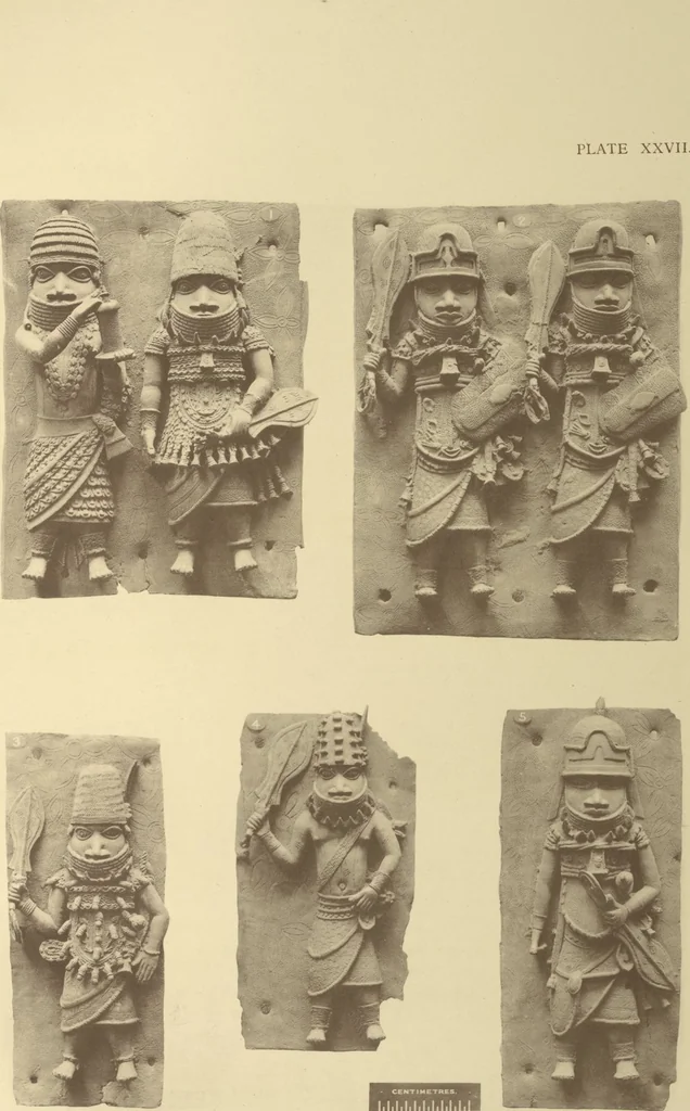 An illustration from Antiquities from the city of Benin and from other parts of West Africa in the British Museum / by Charles Hercules Read and Ormonde Maddock Dalton, 1899, leaf 122