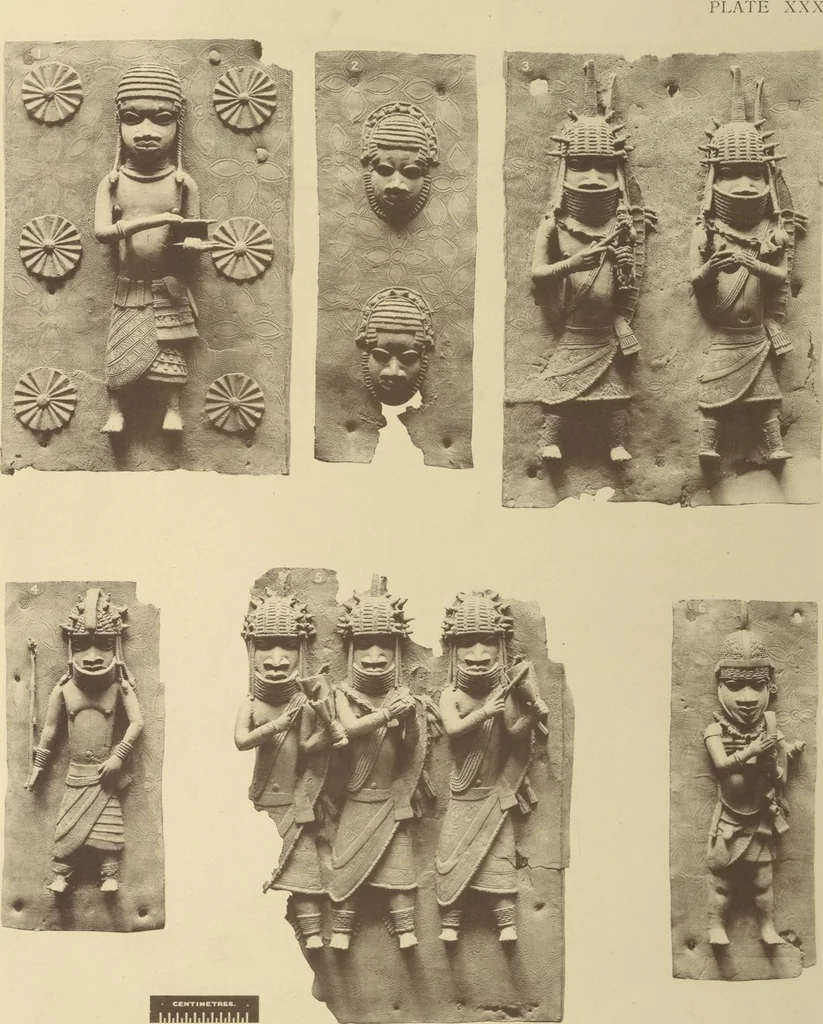 An illustration from Antiquities from the city of Benin and from other parts of West Africa in the British Museum / by Charles Hercules Read and Ormonde Maddock Dalton, 1899, leaf 128