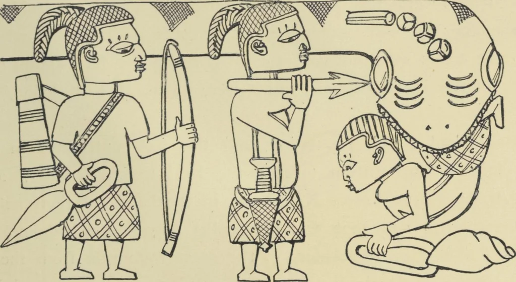 An illustration from Antiquities from the city of Benin and from other parts of West Africa in the British Museum / by Charles Hercules Read and Ormonde Maddock Dalton, 1899, leaf 21