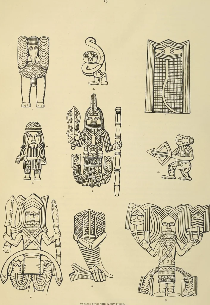 An illustration from Antiquities from the city of Benin and from other parts of West Africa in the British Museum / by Charles Hercules Read and Ormonde Maddock Dalton, 1899, leaf 22