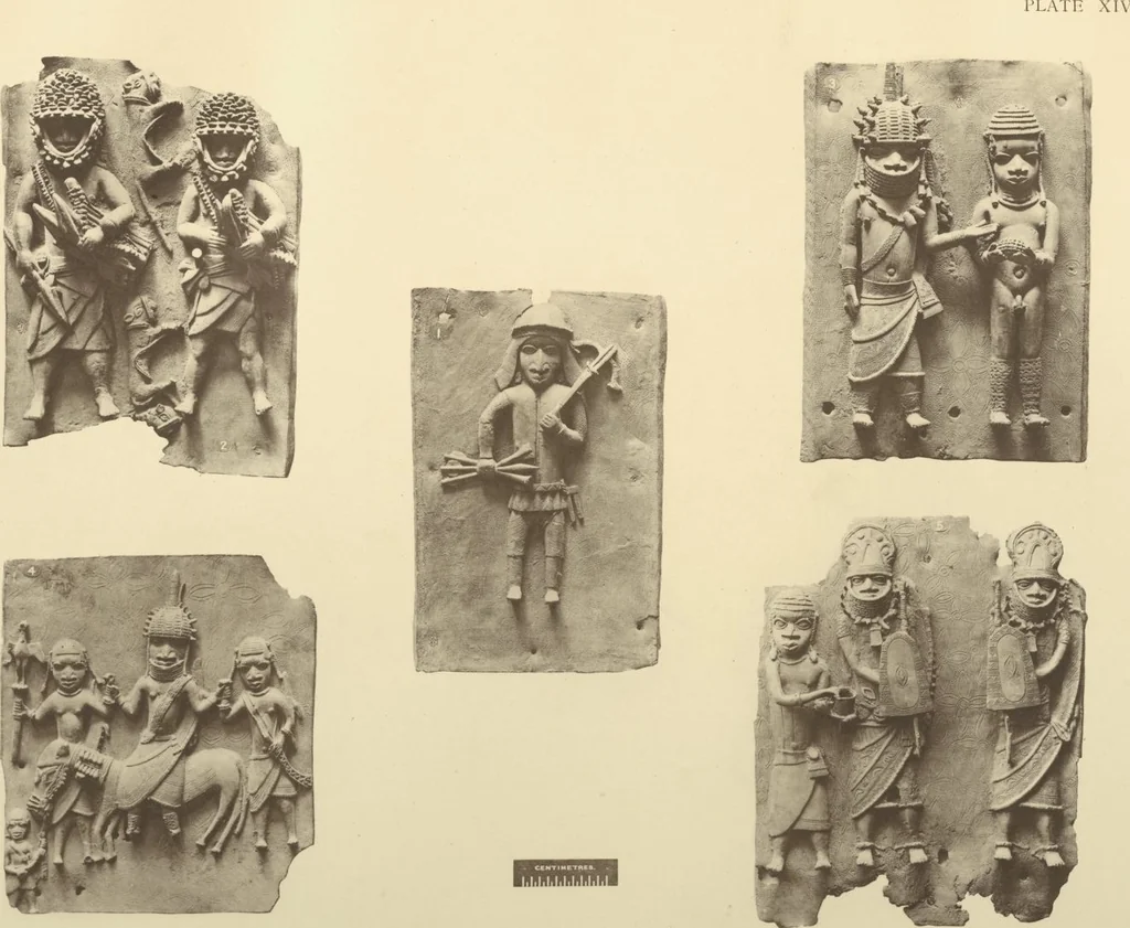 An illustration from Antiquities from the city of Benin and from other parts of West Africa in the British Museum / by Charles Hercules Read and Ormonde Maddock Dalton, 1899, leaf 96