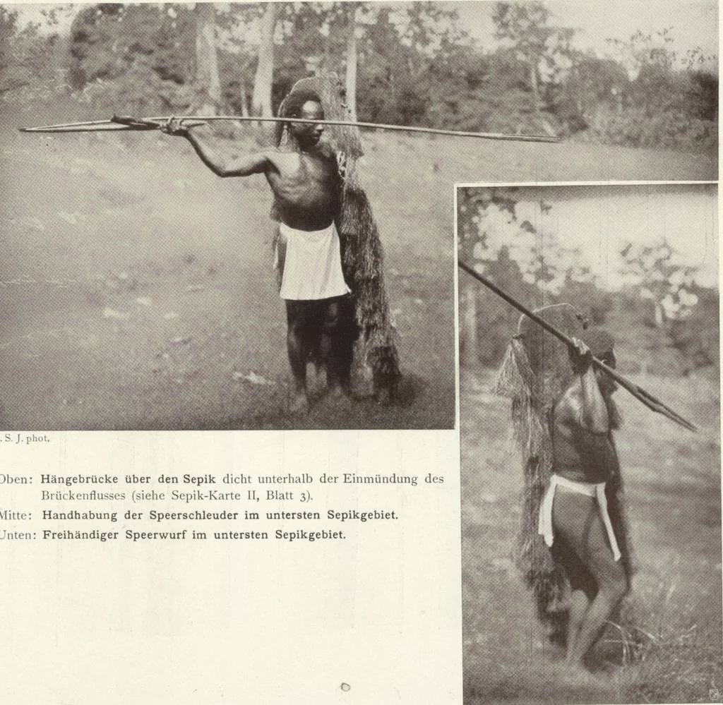 An illustration from Forschungen im Innern der Insel Neuguinea : (Bericht des Führers über die wissenschaftlichen Ergebnisse der deutschen Grenzexpedition in das westliche Kaiser-Wilhelmsland 1910), 1914, leaf 159