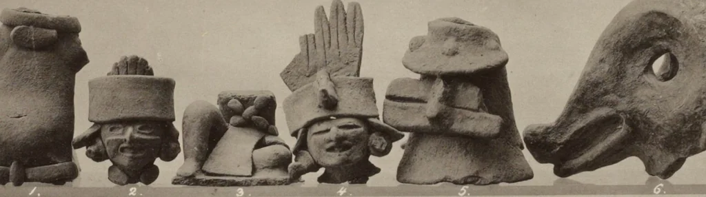 An illustration from Alt-Mexico : Archäologische Beiträge zur Kulturgeschichte seiner Bewohner : [volume 1] / von Hermann Strebel, 1885, leaf 151