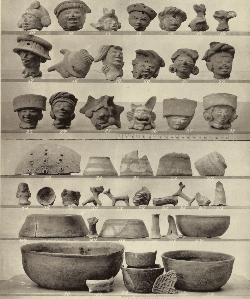 An illustration from Alt-Mexico : Archäologische Beiträge zur Kulturgeschichte seiner Bewohner : [volume 1] / von Hermann Strebel, 1885, leaf 155