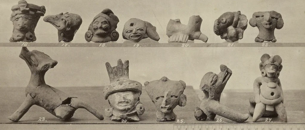 An illustration from Alt-Mexico : Archäologische Beiträge zur Kulturgeschichte seiner Bewohner : [volume 1] / von Hermann Strebel, 1885, leaf 159