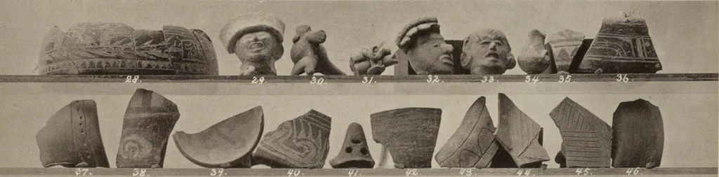 An illustration from Alt-Mexico : Archäologische Beiträge zur Kulturgeschichte seiner Bewohner : [volume 1] / von Hermann Strebel, 1885, leaf 159