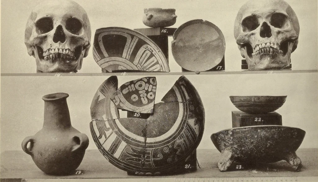 An illustration from Alt-Mexico : Archäologische Beiträge zur Kulturgeschichte seiner Bewohner : [volume 1] / von Hermann Strebel, 1885, leaf 163