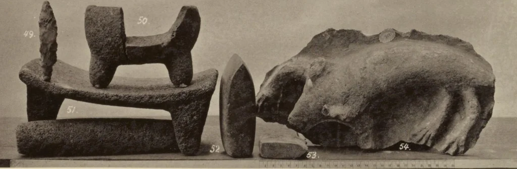 An illustration from Alt-Mexico : Archäologische Beiträge zur Kulturgeschichte seiner Bewohner : [volume 1] / von Hermann Strebel, 1885, leaf 171