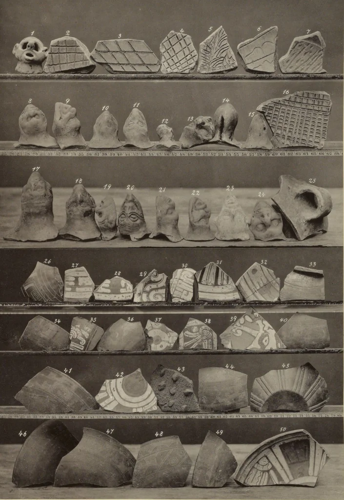 An illustration from Alt-Mexico : Archäologische Beiträge zur Kulturgeschichte seiner Bewohner : [volume 2] / von Hermann Strebel, 1885, leaf 193