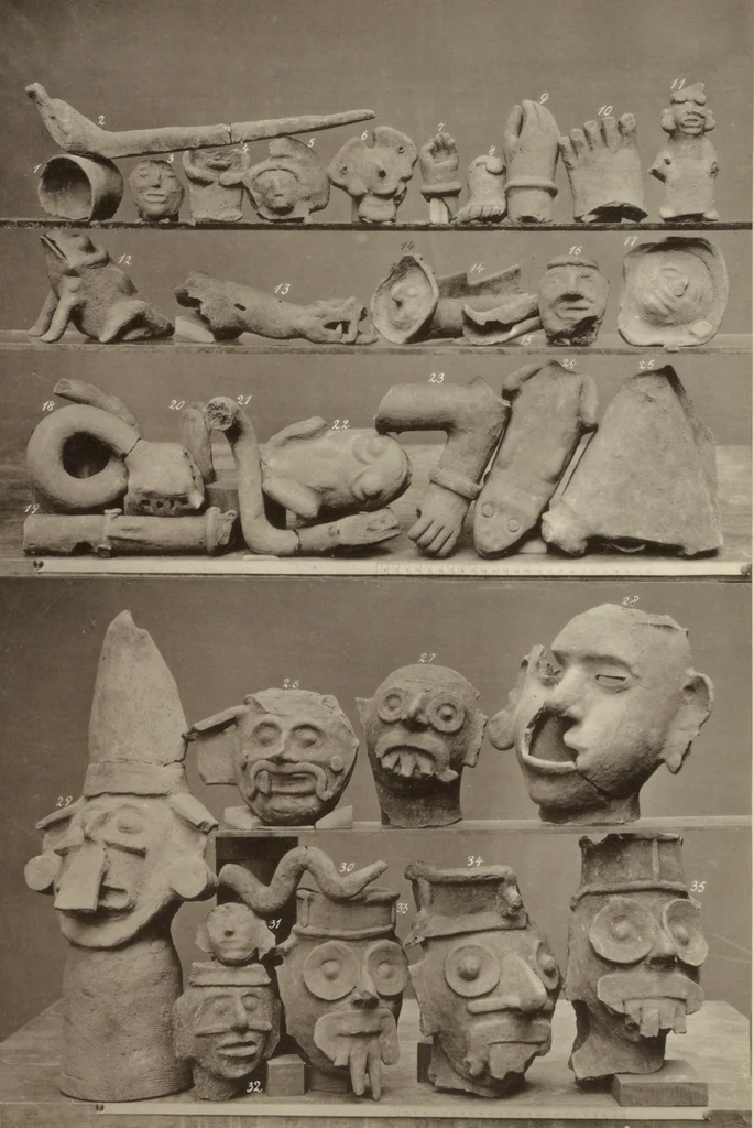 An illustration from Alt-Mexico : Archäologische Beiträge zur Kulturgeschichte seiner Bewohner : [volume 2] / von Hermann Strebel, 1885, leaf 199