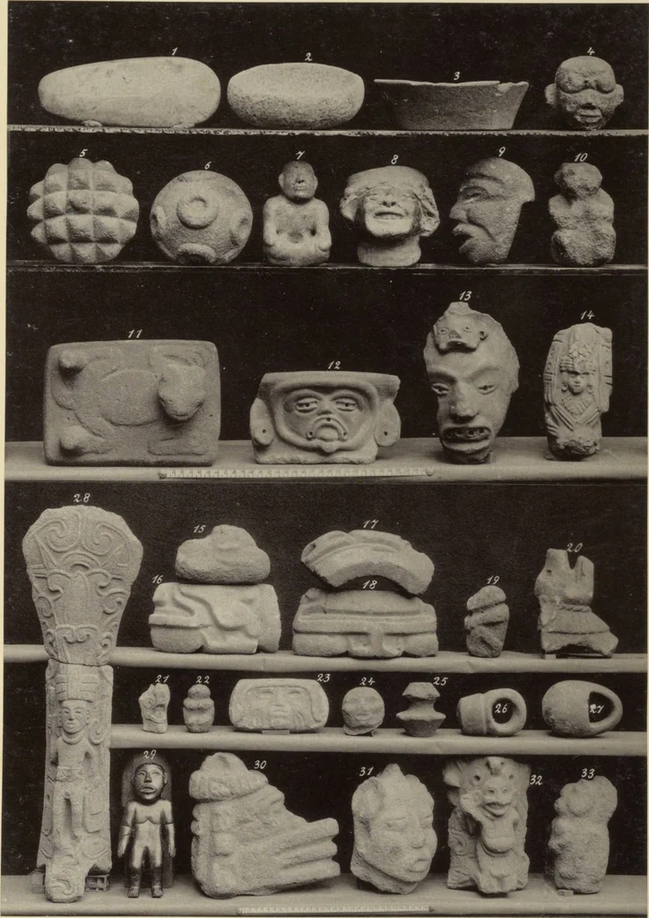 An illustration from Alt-Mexico : Archäologische Beiträge zur Kulturgeschichte seiner Bewohner : [volume 2] / von Hermann Strebel, 1885, leaf 201