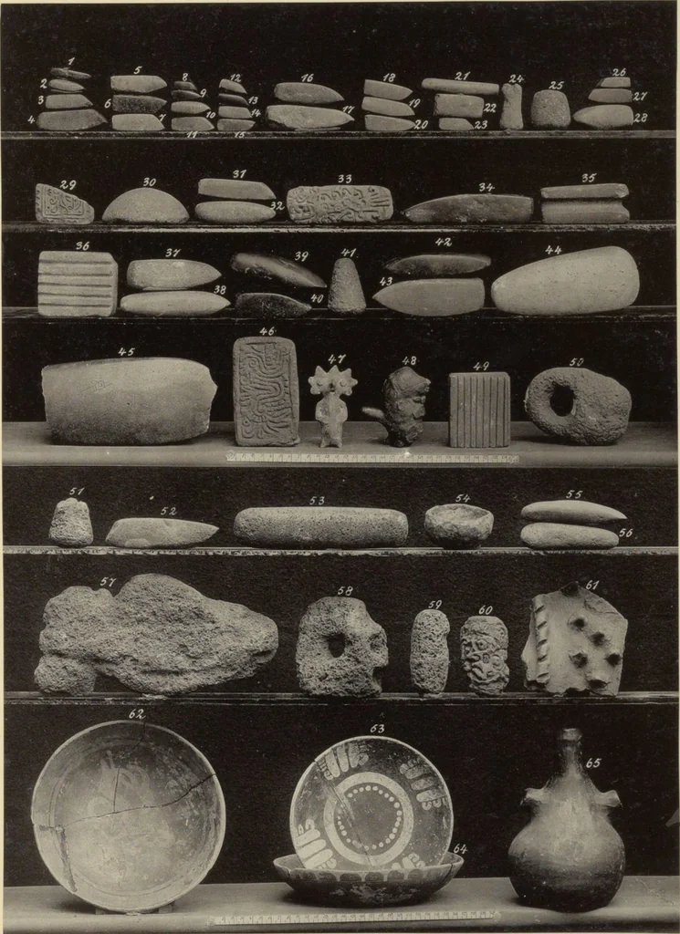 An illustration from Alt-Mexico : Archäologische Beiträge zur Kulturgeschichte seiner Bewohner : [volume 2] / von Hermann Strebel, 1885, leaf 203