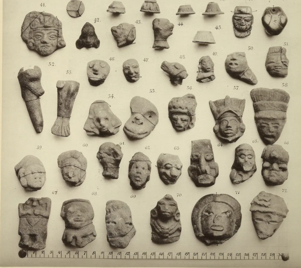 An illustration from Alt-Mexico : Archäologische Beiträge zur Kulturgeschichte seiner Bewohner : [volume 2] / von Hermann Strebel, 1885, leaf 213