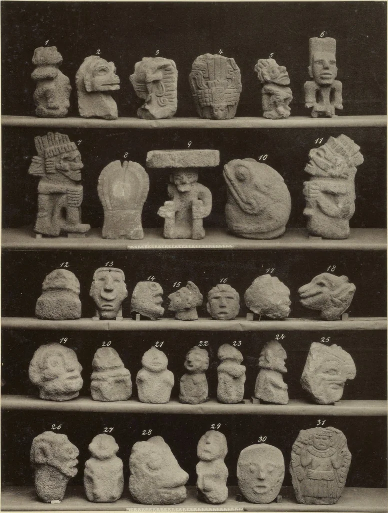 An illustration from Alt-Mexico : Archäologische Beiträge zur Kulturgeschichte seiner Bewohner : [volume 2] / von Hermann Strebel, 1885, leaf 223