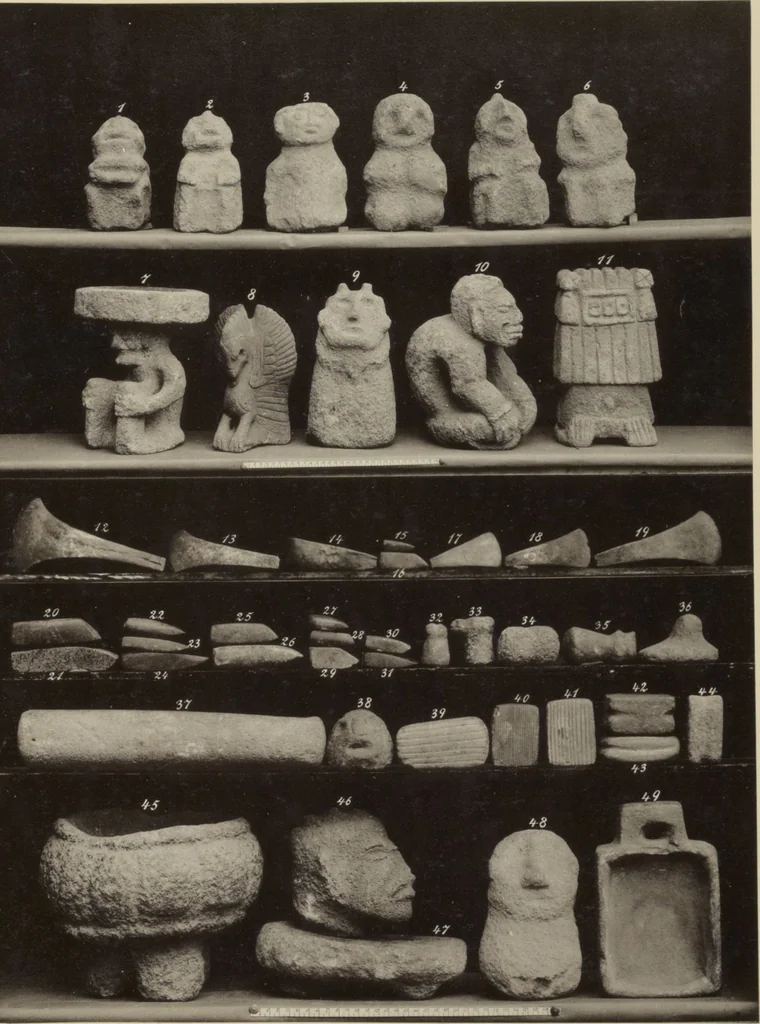 An illustration from Alt-Mexico : Archäologische Beiträge zur Kulturgeschichte seiner Bewohner : [volume 2] / von Hermann Strebel, 1885, leaf 225
