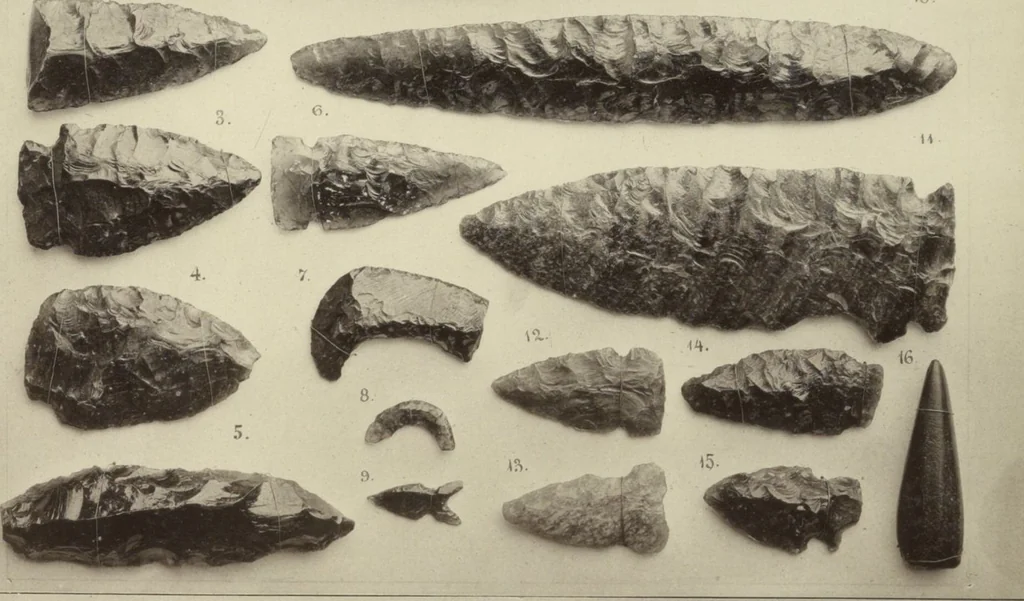 An illustration from Alt-Mexico : Archäologische Beiträge zur Kulturgeschichte seiner Bewohner : [volume 2] / von Hermann Strebel, 1885, leaf 227