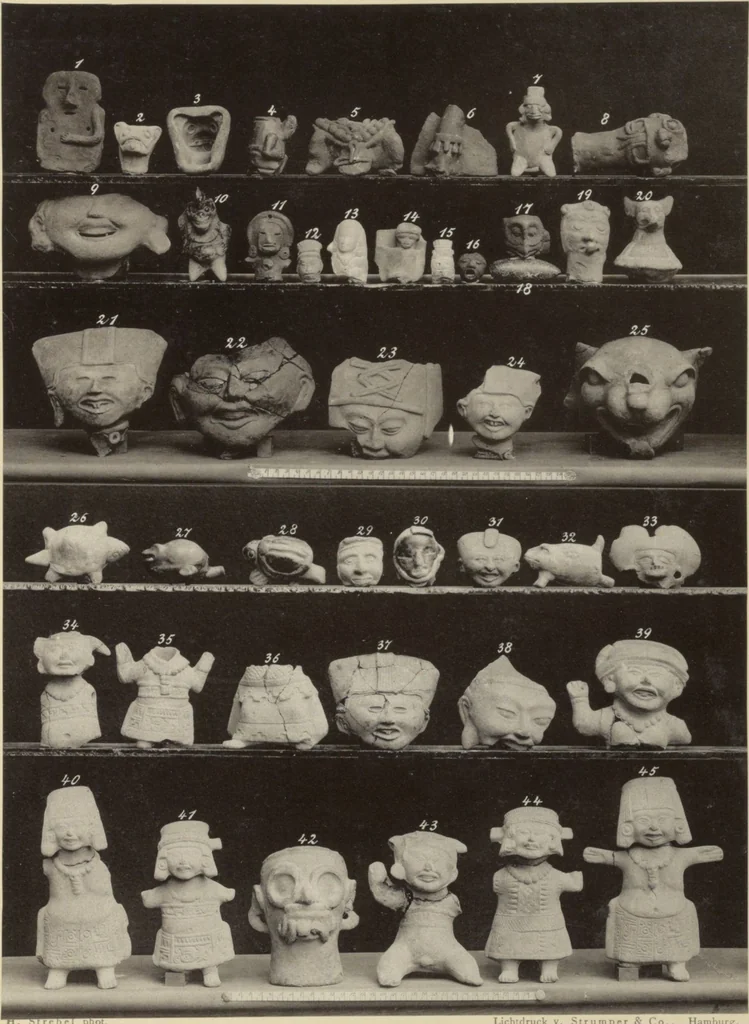 An illustration from Alt-Mexico : Archäologische Beiträge zur Kulturgeschichte seiner Bewohner : [volume 2] / von Hermann Strebel, 1885, leaf 237