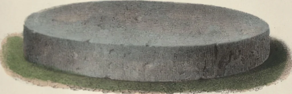 An illustration from Antiquités mexicaines : relation des trois expéditions du capitaine Dupaix, ordonnées en 1805, 1806, et 1807, pour la recherche des antiquités du pays, notamment celles de Mitla et de Palenque : [atlas] / accompagnée des dessins de Castañeda et d'une carte du pays exploré ; suivie d'un parallèle de ces monuments avec ceux de l'Égypte, de l'Indostan, et du reste de l'ancien monde, par M. Alexandre Lenoir, d'une dissertation sur l'origine de l'ancienne population des deux Amériques et sur les diverses antiquités de ce continent, par M. Warden, avec un discours préliminaire par M. Charles Farcy, et des notes explicatives, et autres documents, par MM. Baradère, de St. Priest, et plusieurs voyageurs que ont parcouru l'Amérique, 1834, leaf 149