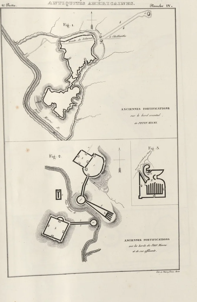 An illustration from Antiquités mexicaines : relation des trois expéditions du capitaine Dupaix, ordonnées en 1805, 1806, et 1807, pour la recherche des antiquités du pays, notamment celles de Mitla et de Palenque : [atlas] / accompagnée des dessins de Castañeda et d'une carte du pays exploré ; suivie d'un parallèle de ces monuments avec ceux de l'Égypte, de l'Indostan, et du reste de l'ancien monde, par M. Alexandre Lenoir, d'une dissertation sur l'origine de l'ancienne population des deux Amériques et sur les diverses antiquités de ce continent, par M. Warden, avec un discours préliminaire par M. Charles Farcy, et des notes explicatives, et autres documents, par MM. Baradère, de St. Priest, et plusieurs voyageurs que ont parcouru l'Amérique, 1834, leaf 167