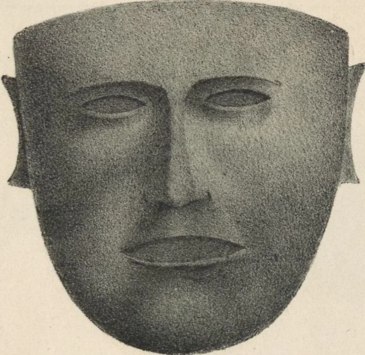 An illustration from Antiquités mexicaines : relation des trois expéditions du capitaine Dupaix, ordonnées en 1805, 1806, et 1807, pour la recherche des antiquités du pays, notamment celles de Mitla et de Palenque : [atlas] / accompagnée des dessins de Castañeda et d'une carte du pays exploré ; suivie d'un parallèle de ces monuments avec ceux de l'Égypte, de l'Indostan, et du reste de l'ancien monde, par M. Alexandre Lenoir, d'une dissertation sur l'origine de l'ancienne population des deux Amériques et sur les diverses antiquités de ce continent, par M. Warden, avec un discours préliminaire par M. Charles Farcy, et des notes explicatives, et autres documents, par MM. Baradère, de St. Priest, et plusieurs voyageurs que ont parcouru l'Amérique, 1834, leaf 53