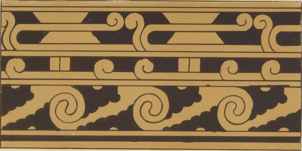 An illustration from Monumentos del arte mexicano antiguo : Ornamentación, mitología, tributos y monumentos : [volume 2] / por el Dr. Antonio Peñafiel, 1890, leaf 110