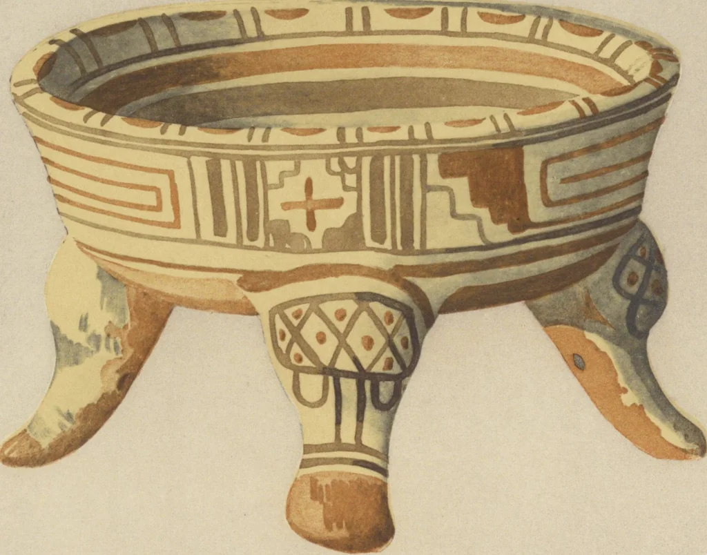 An illustration from Monumentos del arte mexicano antiguo : Ornamentación, mitología, tributos y monumentos : [volume 2] / por el Dr. Antonio Peñafiel, 1890, leaf 124