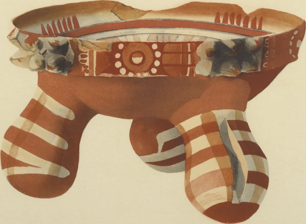 An illustration from Monumentos del arte mexicano antiguo : Ornamentación, mitología, tributos y monumentos : [volume 2] / por el Dr. Antonio Peñafiel, 1890, leaf 136