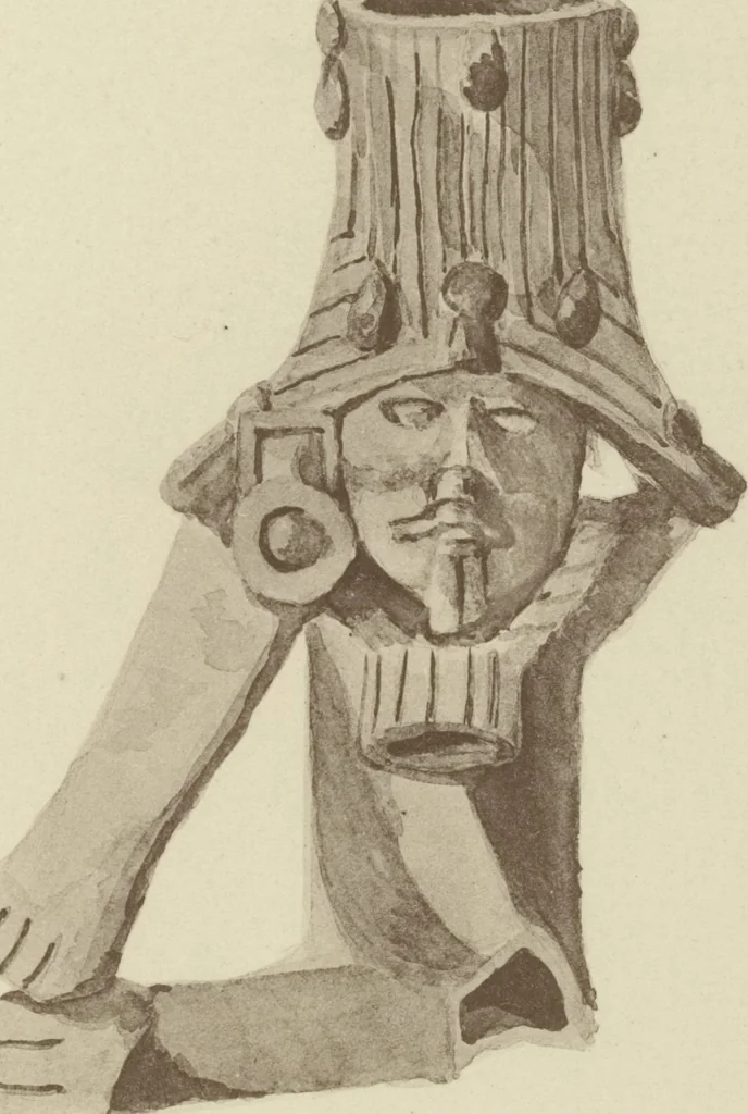 An illustration from Monumentos del arte mexicano antiguo : Ornamentación, mitología, tributos y monumentos : [volume 2] / por el Dr. Antonio Peñafiel, 1890, leaf 144