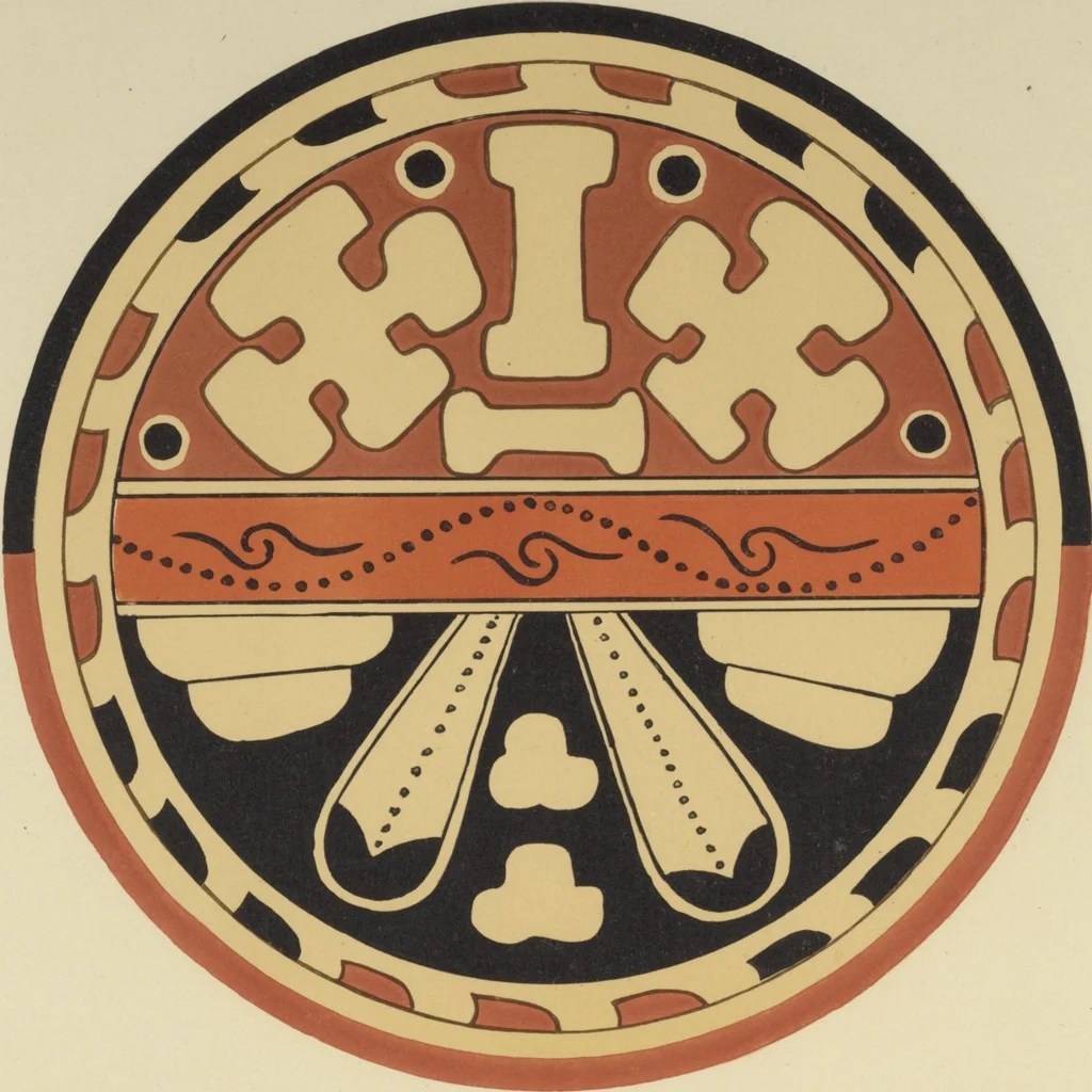 An illustration from Monumentos del arte mexicano antiguo : Ornamentación, mitología, tributos y monumentos : [volume 2] / por el Dr. Antonio Peñafiel, 1890, leaf 150