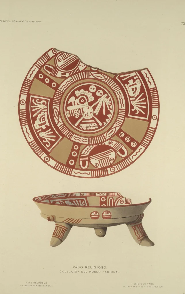 An illustration from Monumentos del arte mexicano antiguo : Ornamentación, mitología, tributos y monumentos : [volume 2] / por el Dr. Antonio Peñafiel, 1890, leaf 152