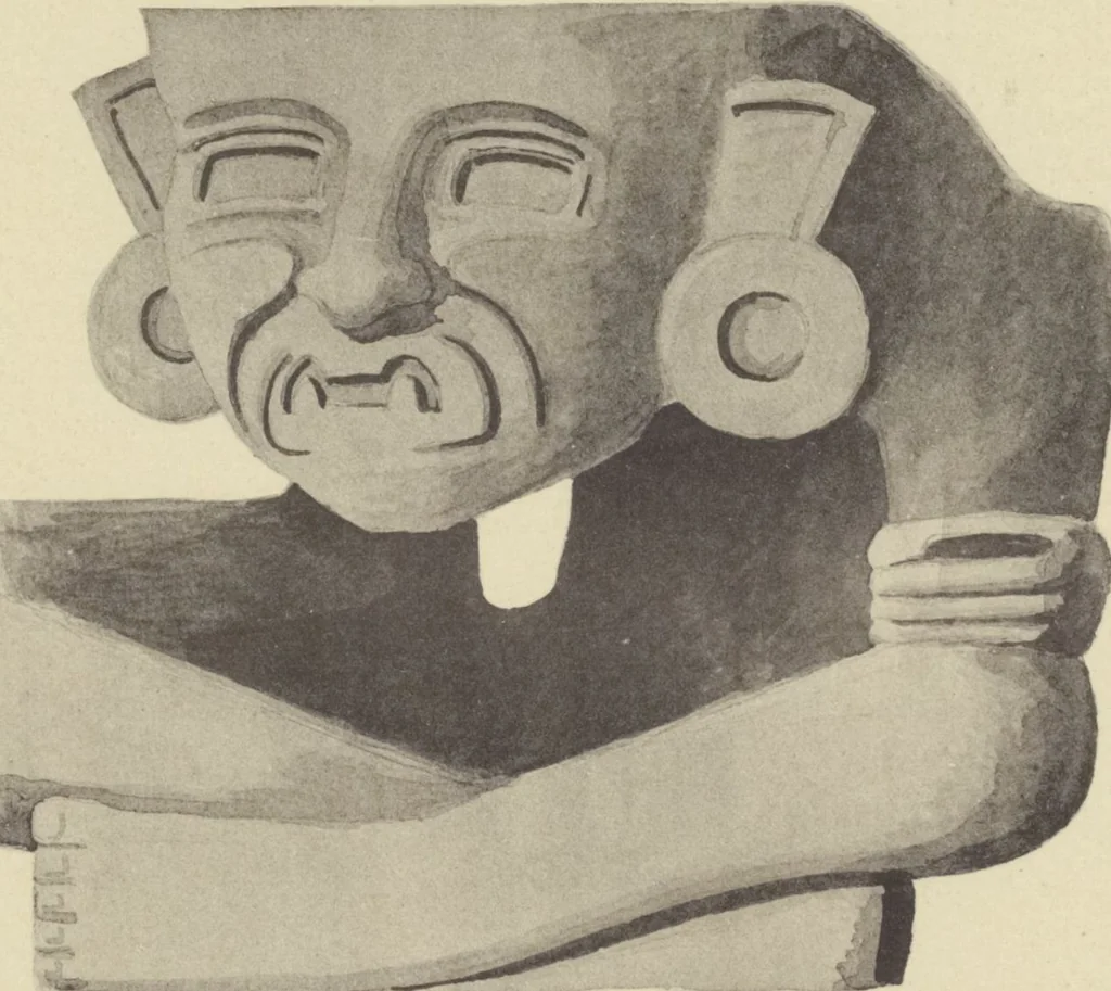 An illustration from Monumentos del arte mexicano antiguo : Ornamentación, mitología, tributos y monumentos : [volume 2] / por el Dr. Antonio Peñafiel, 1890, leaf 184