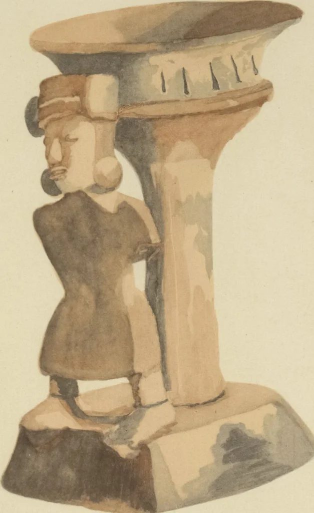 An illustration from Monumentos del arte mexicano antiguo : Ornamentación, mitología, tributos y monumentos : [volume 2] / por el Dr. Antonio Peñafiel, 1890, leaf 186
