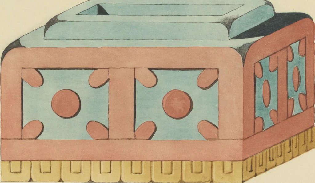 An illustration from Monumentos del arte mexicano antiguo : Ornamentación, mitología, tributos y monumentos : [volume 2] / por el Dr. Antonio Peñafiel, 1890, leaf 264