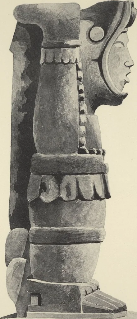 An illustration from Monumentos del arte mexicano antiguo : Ornamentación, mitología, tributos y monumentos : [volume 2] / por el Dr. Antonio Peñafiel, 1890, leaf 318