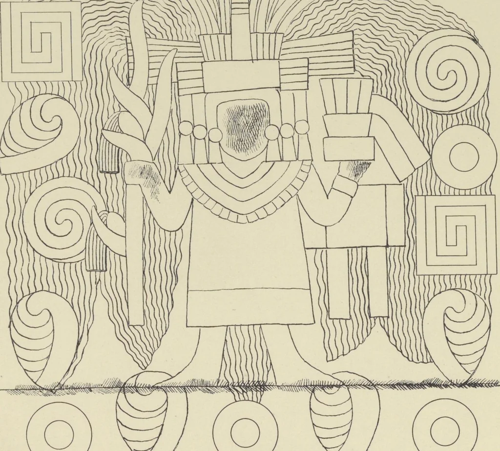 An illustration from Monumentos del arte mexicano antiguo : Ornamentación, mitología, tributos y monumentos : [volume 2] / por el Dr. Antonio Peñafiel, 1890, leaf 328
