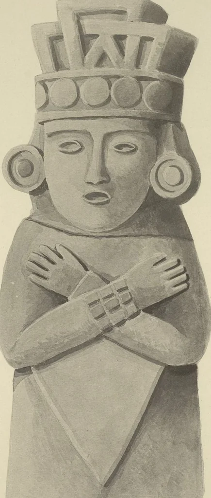 An illustration from Monumentos del arte mexicano antiguo : Ornamentación, mitología, tributos y monumentos : [volume 2] / por el Dr. Antonio Peñafiel, 1890, leaf 338