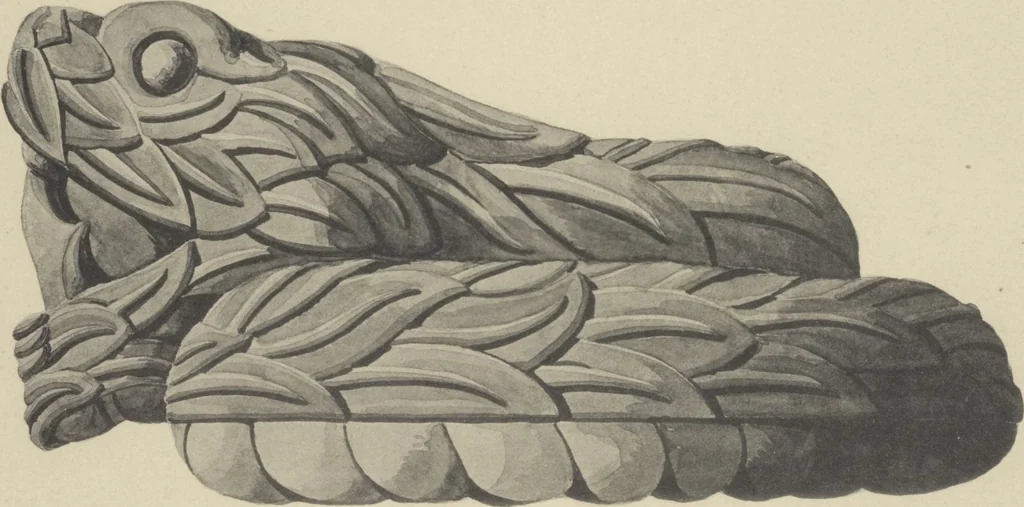 An illustration from Monumentos del arte mexicano antiguo : Ornamentación, mitología, tributos y monumentos : [volume 2] / por el Dr. Antonio Peñafiel, 1890, leaf 350