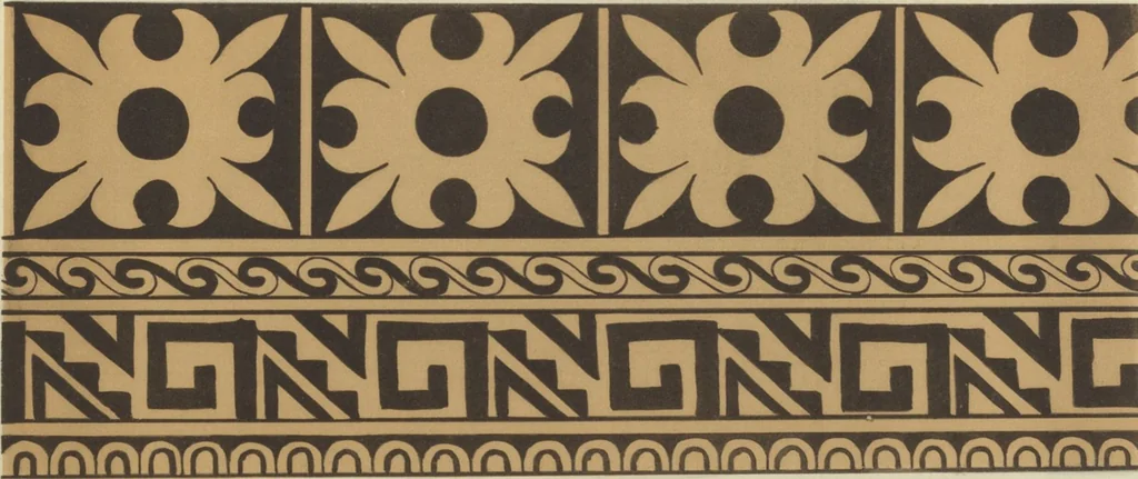 An illustration from Monumentos del arte mexicano antiguo : Ornamentación, mitología, tributos y monumentos : [volume 2] / por el Dr. Antonio Peñafiel, 1890, leaf 46