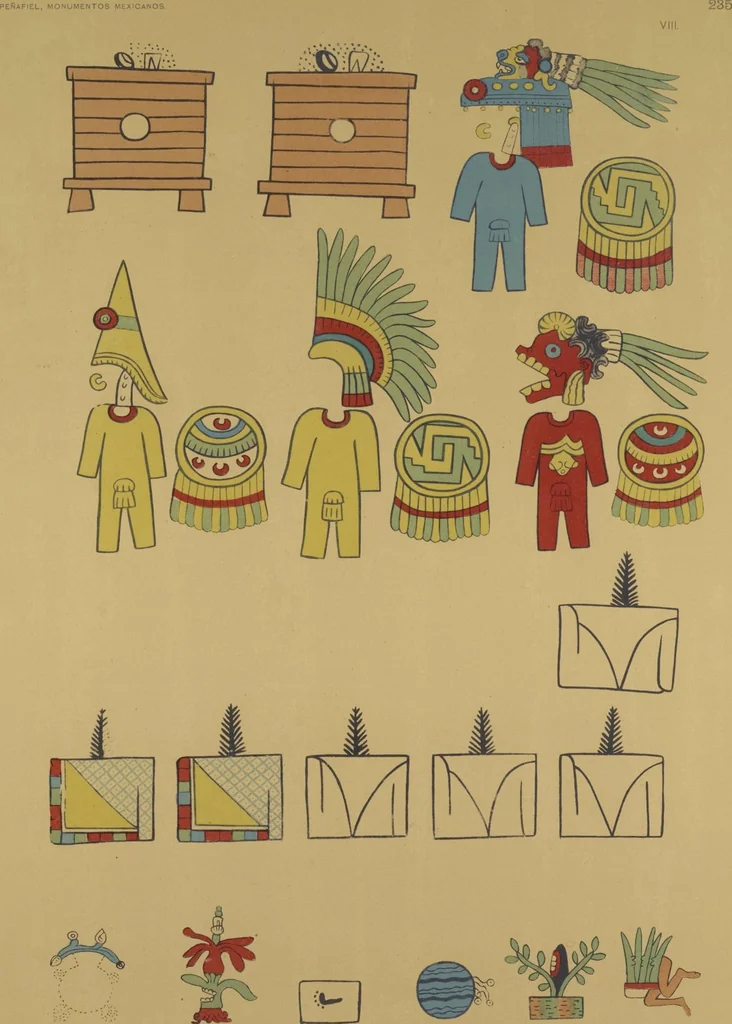 An illustration from Monumentos del arte mexicano antiguo : Ornamentación, mitología, tributos y monumentos : [volume 3] / por el Dr. Antonio Peñafiel, 1890, leaf 142
