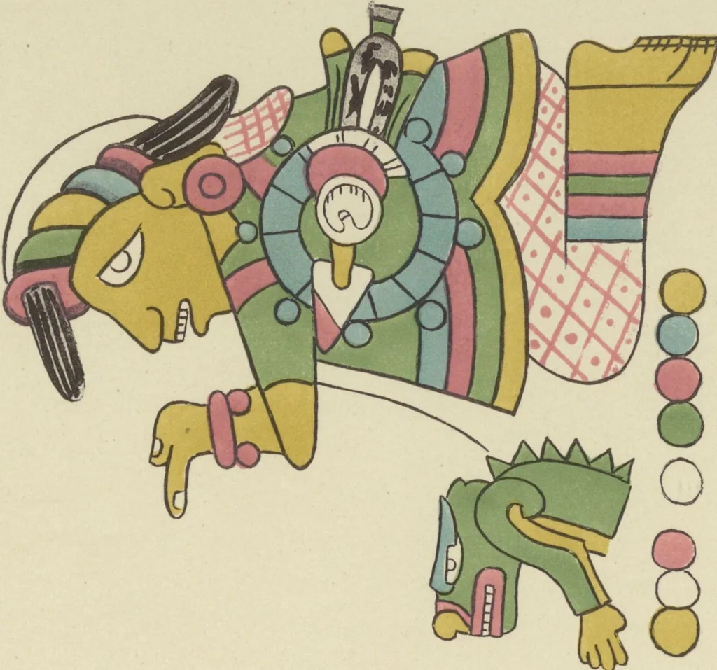 An illustration from Monumentos del arte mexicano antiguo : Ornamentación, mitología, tributos y monumentos : [volume 3] / por el Dr. Antonio Peñafiel, 1890, leaf 208