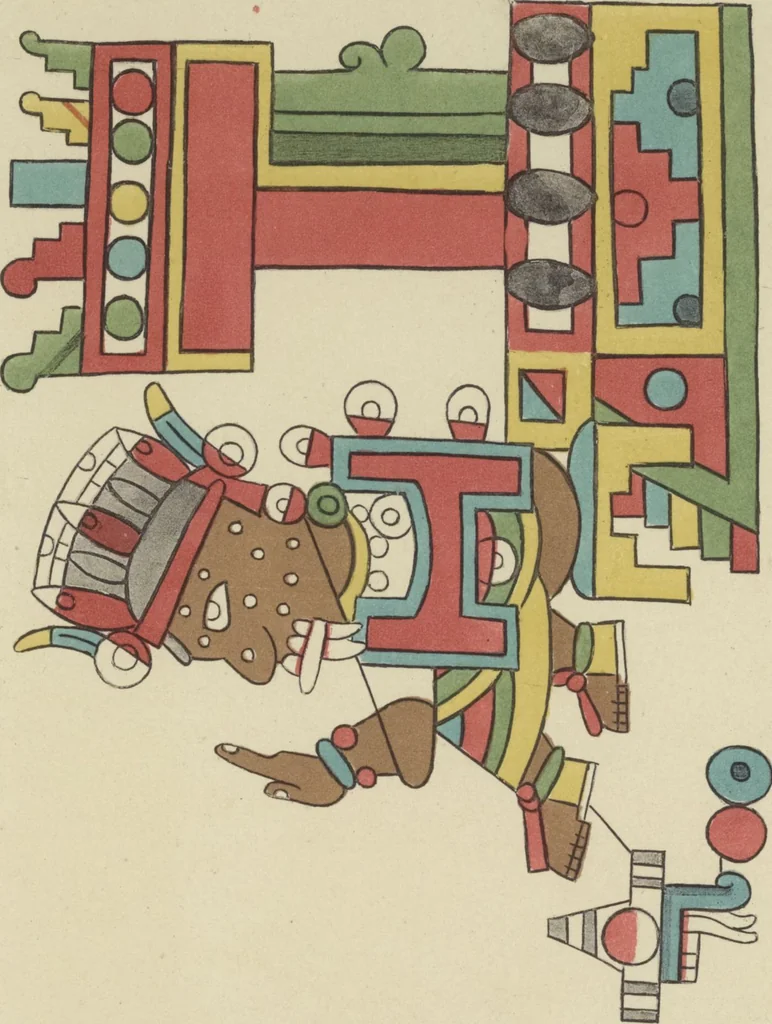 An illustration from Monumentos del arte mexicano antiguo : Ornamentación, mitología, tributos y monumentos : [volume 3] / por el Dr. Antonio Peñafiel, 1890, leaf 218